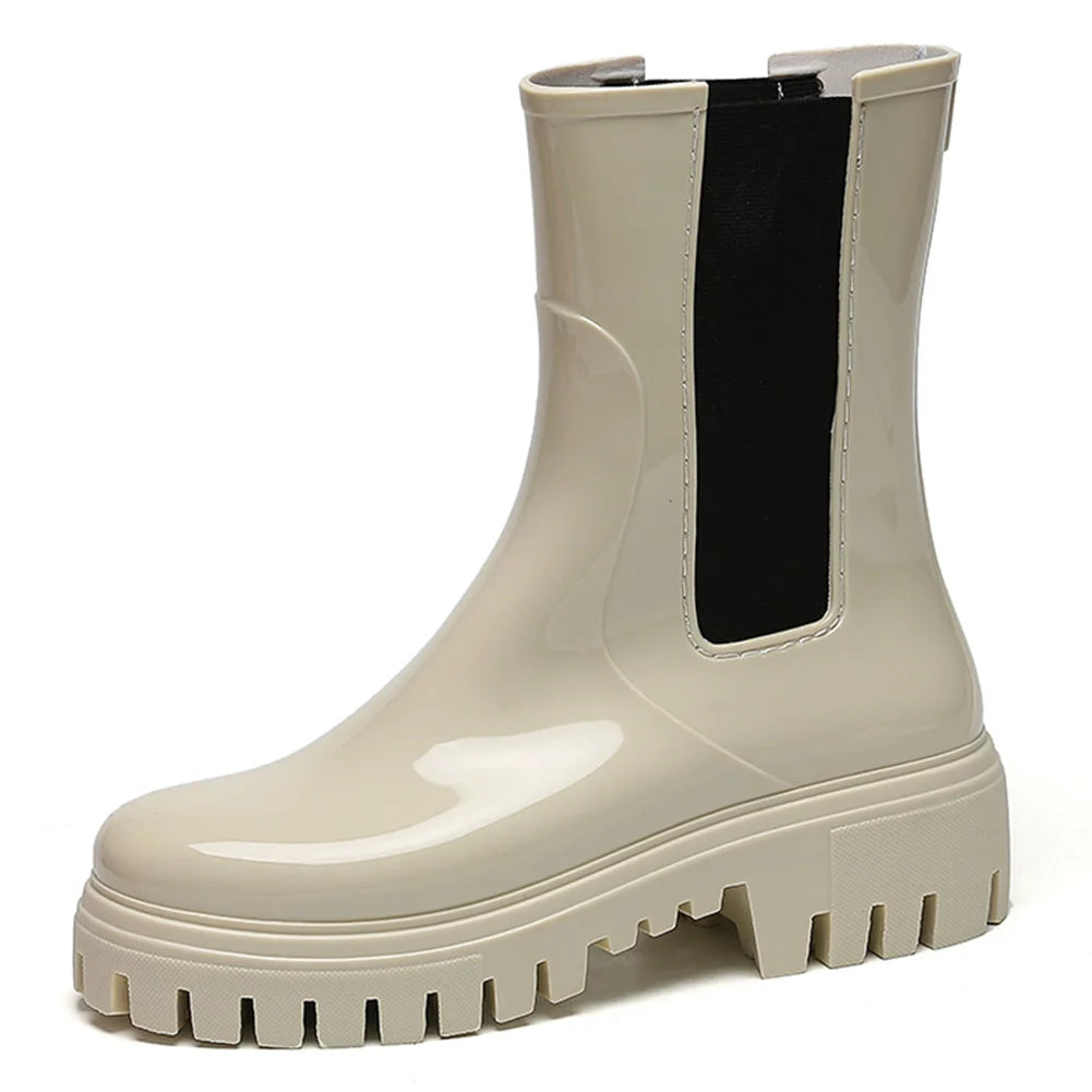 Rain Boots Mid Calf Garden Shoes Waterproof Rain Shoes Anti-slipping