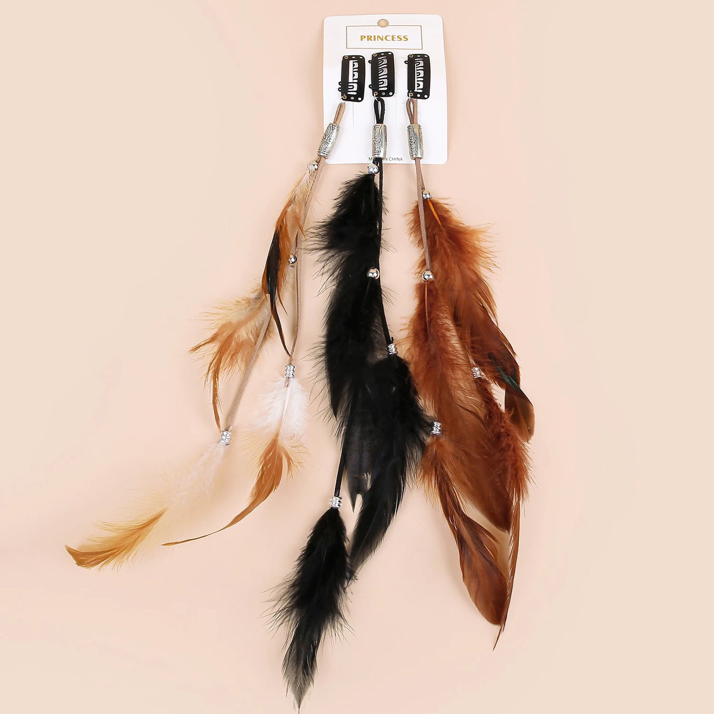 1-3pcs Handmade Comb Headdress Gifts Headband Headwear Novelty Hairclips Hippie Headpieces Feather Hairclips Hair Accessories
