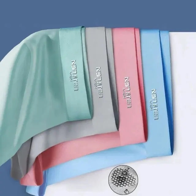 4pcs Boxers Men Underwear Ice Silk Boxer Graphene Man Underpants Breathable Men's Ultrathin Male Boxer Shorts Trunk