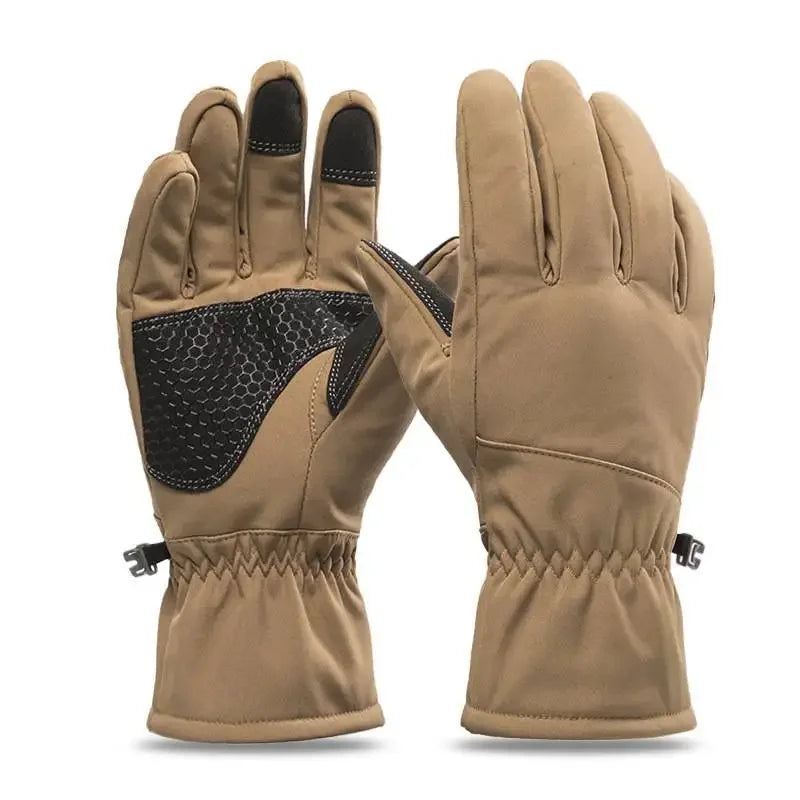 Camouflage Fleece Thickened Ski Gloves Warm Non-slip Windproof And Waterproof Touch Screen Hiking Glove