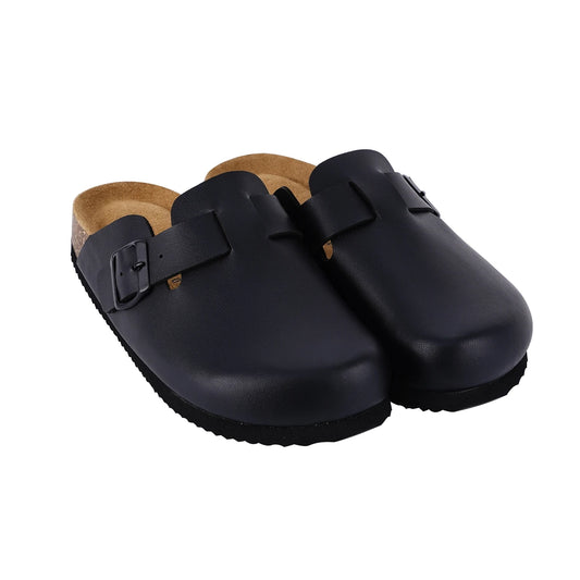 Cork Mules Slippers  Fashion Leather Clogs  Classic Cork Antislip Outdoor Slippers