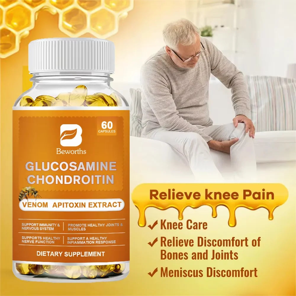 Dietary Supplement – Glucosamine & Chondroitin with Bee Venom – 120 Capsules