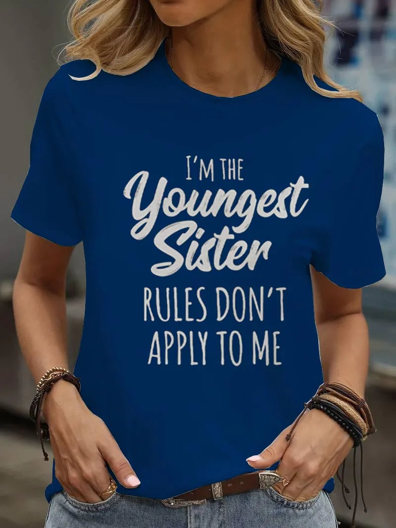 Print Tees Casual Street Tops Woman Clothing Short Sleeve Women's T-Shirt Chic