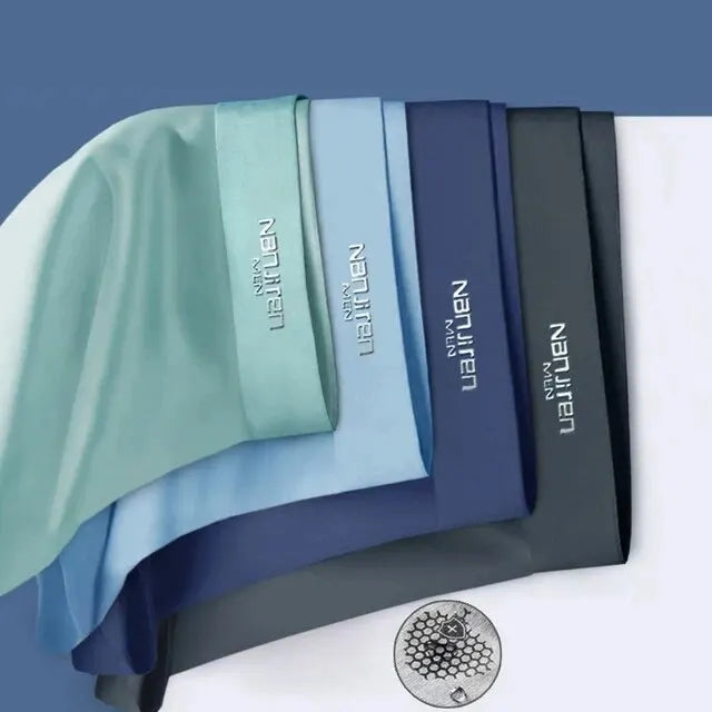 4pcs Boxers Men Underwear Ice Silk Boxer Graphene Man Underpants Breathable Men's Ultrathin Male Boxer Shorts Trunk
