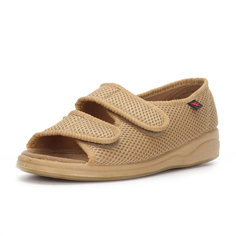 Women Diabetic Sandals Diabetic Shoes Adjustable Open Toe Sandals Breathable Hook and Loop Fastener for Indoor Outdoor