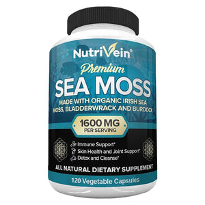 Vegetarian Organic Sea Moss Supports Immune System, Joint Health Intestinal Cleansing Detoxification & Cleansing Skin Supplement