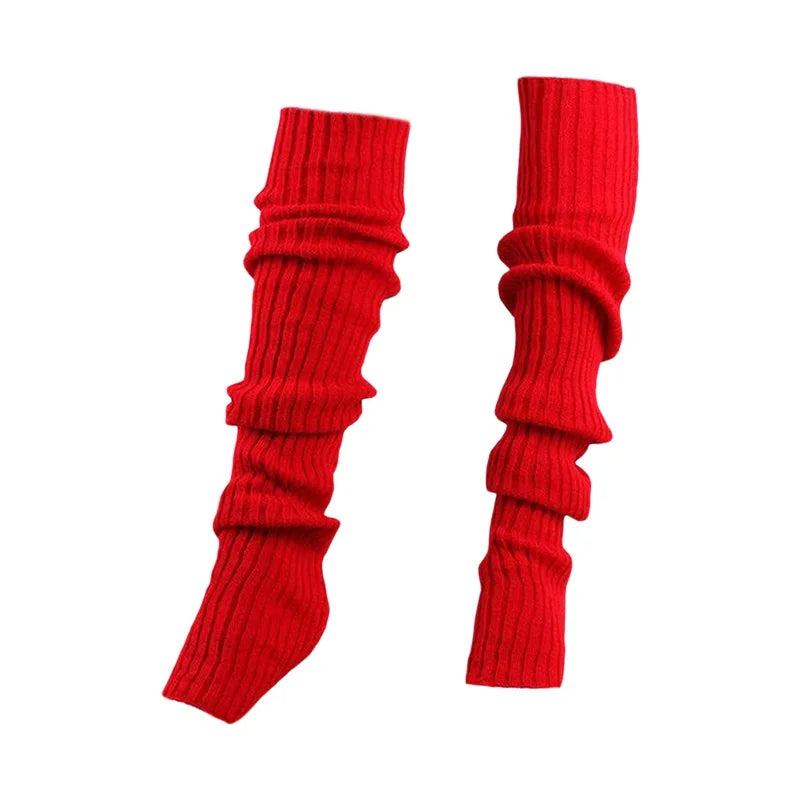 Cable Knit Over the Knee Leg Warmers Boot Socks with Open Toe for Yoga Dance Fitness