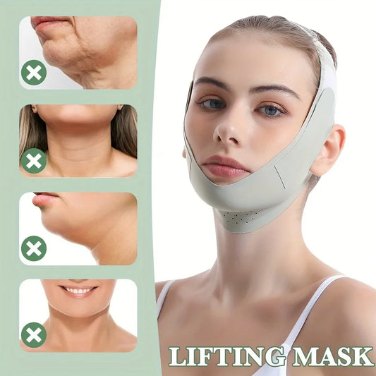 Reusable Face Slimming Bandage V Line Face Shaper Chin Cheek Lift Up Belt Facial Massage Strap