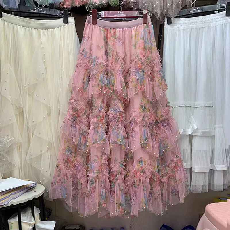 Long Skirts for Women Clothing  Skirt Vintage Fashion Clothes Casual Elegant Streetwear Bohemian