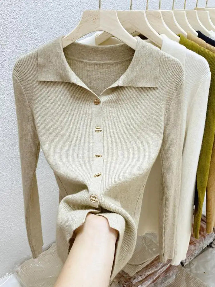 Women Cardigans Autumn Winter Single Breasted Knitted Sweater Spring Fashion Short Knitwear Solid Jumpers