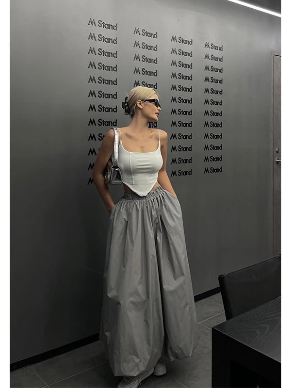 A-line Half Length Skirt High Waist