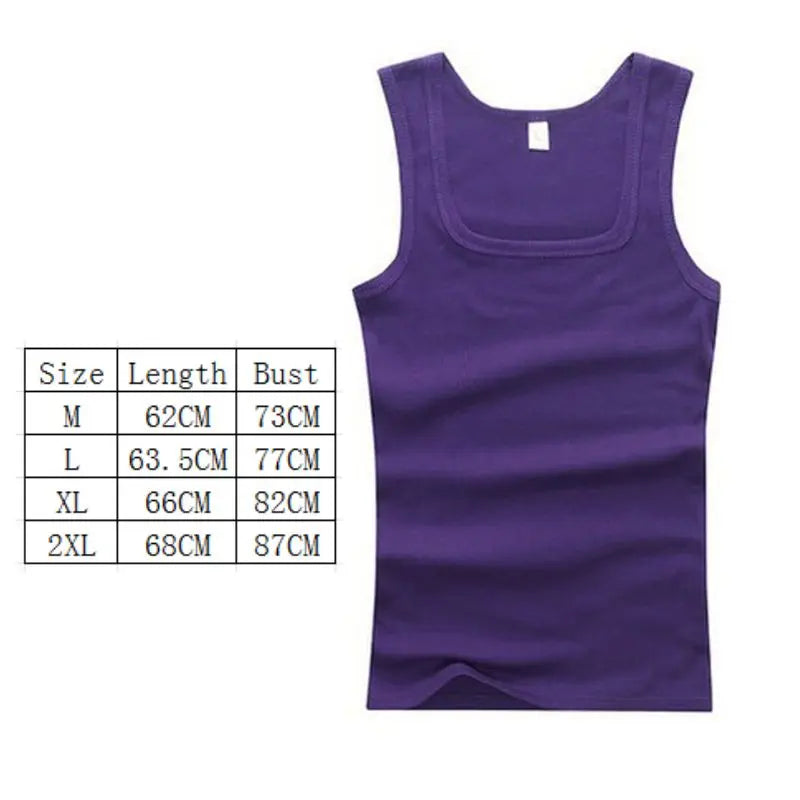 100% Cotton Oversized T-shirt Sleeveless Tank Top Solid Color Fitness Muscle Vests Bodybuilding T Shirt