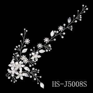 Handmade Blossom Headpiece Pearl Rhinestone Hair Bands Vine Metal Leaf Flower Headpiece Jewelry Hair Accessories