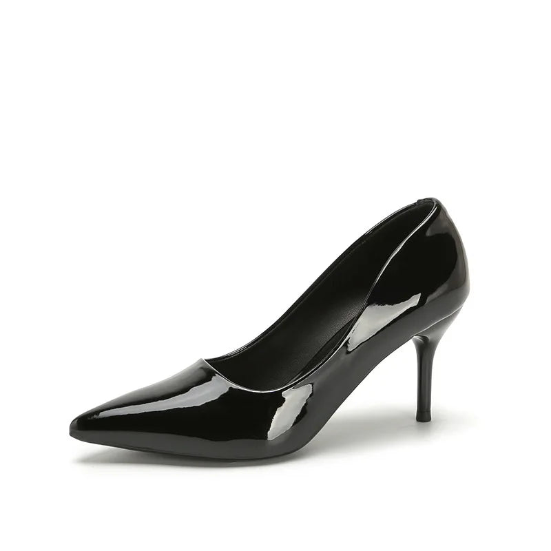 High Heels Sandals  Fashion Pointed Toe Slim Heels  Patent Leather