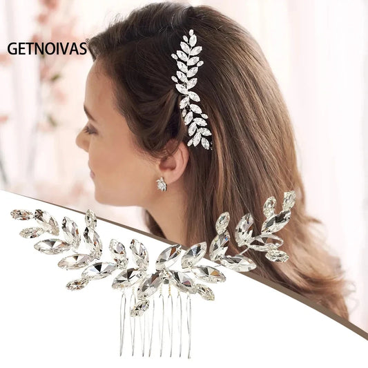 Comb Head Jewelry Bride Hair Clips Headpiece Crystal Women Bridal Hair Accessories Women Hair Ornaments
