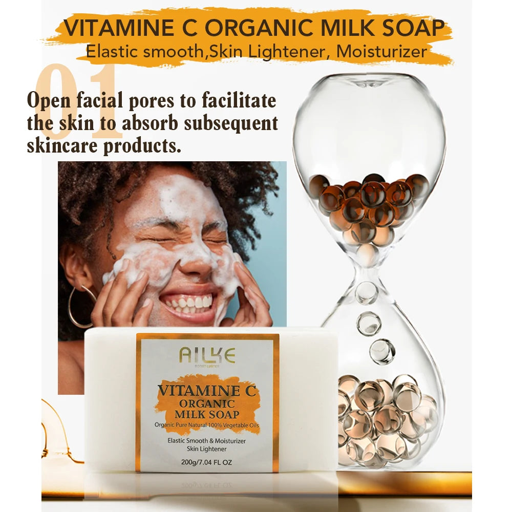 Vitamin C Skin Care Kit, With Lightening Body Lotion, Even Skin Tone Cream, Whitening Serum, Brightening Soap