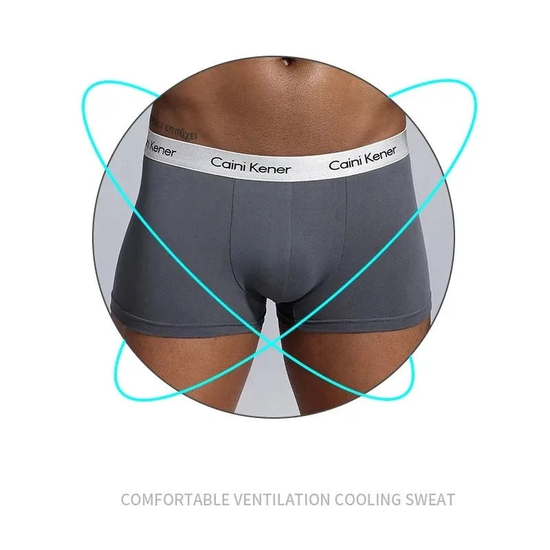 4Pcs/Lot Men's Underwear Boxer Fashion Sexy Underwear Antibacterial Soft Comfortable Underwear Brand Boxer Shorts Men's Panties