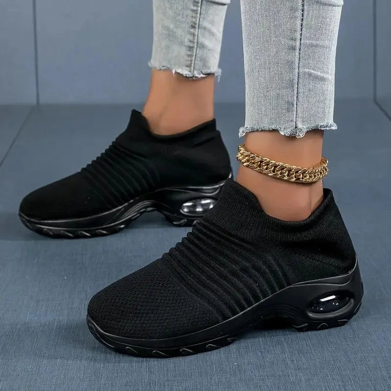 Running Training Sneakers Air Cushion Causal Sport Shoes Slip On Walking  Shoes