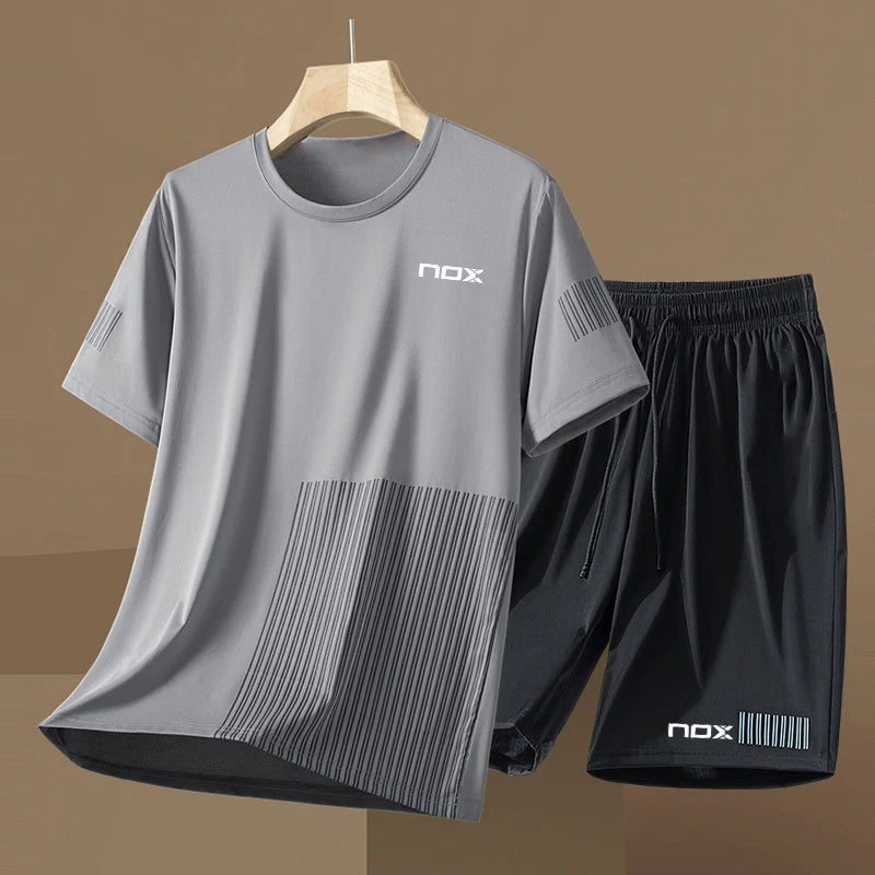 Boutique Sportswear Men's Tennis Sportswear Fitness Short-sleeved Summer Round Neck T-shirt Shorts Men's Suit