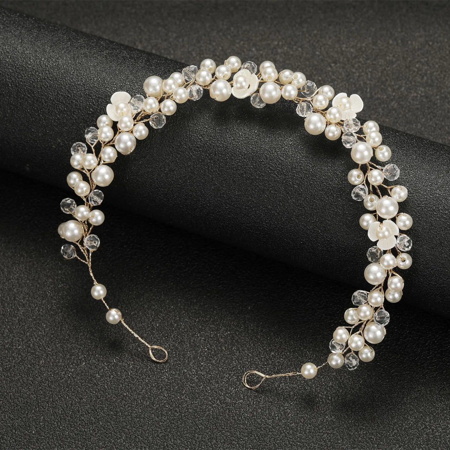 Elegant Women Hair Accessories  Headband Crystal Pearl Hairband Head Ornament Ladies  Hair Jewelry