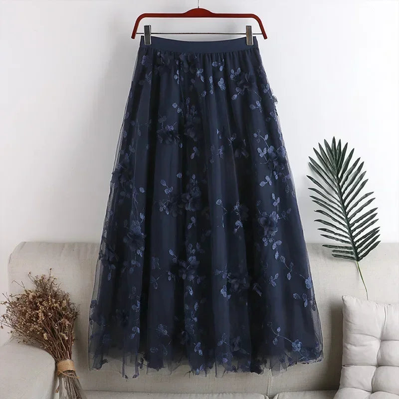 Vintage Long Skirt Ethnic Style