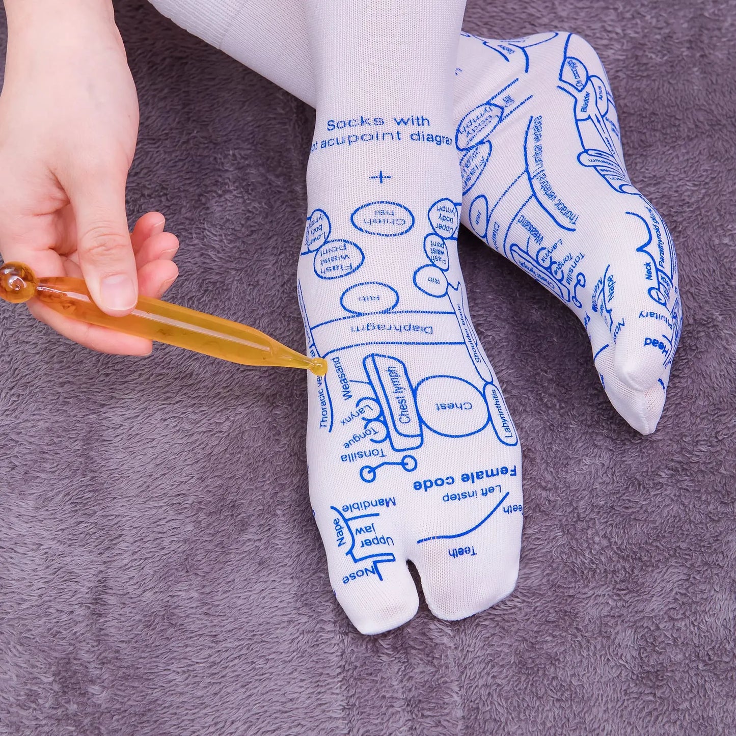 Reflexology Socks with Trigger Point Massage Tool Foot Pain Relief Remedy for Foot Massage