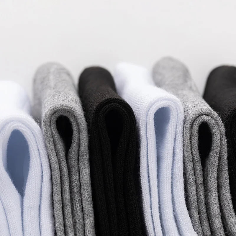 10 Pairs Men's Breathable Comfortable Socks Office Casual Business Sock for Sneakers Shoes Stocking Work Socks For All Seasons