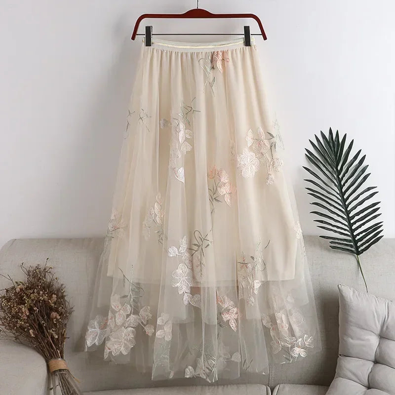 Vintage Long Skirt Ethnic Style