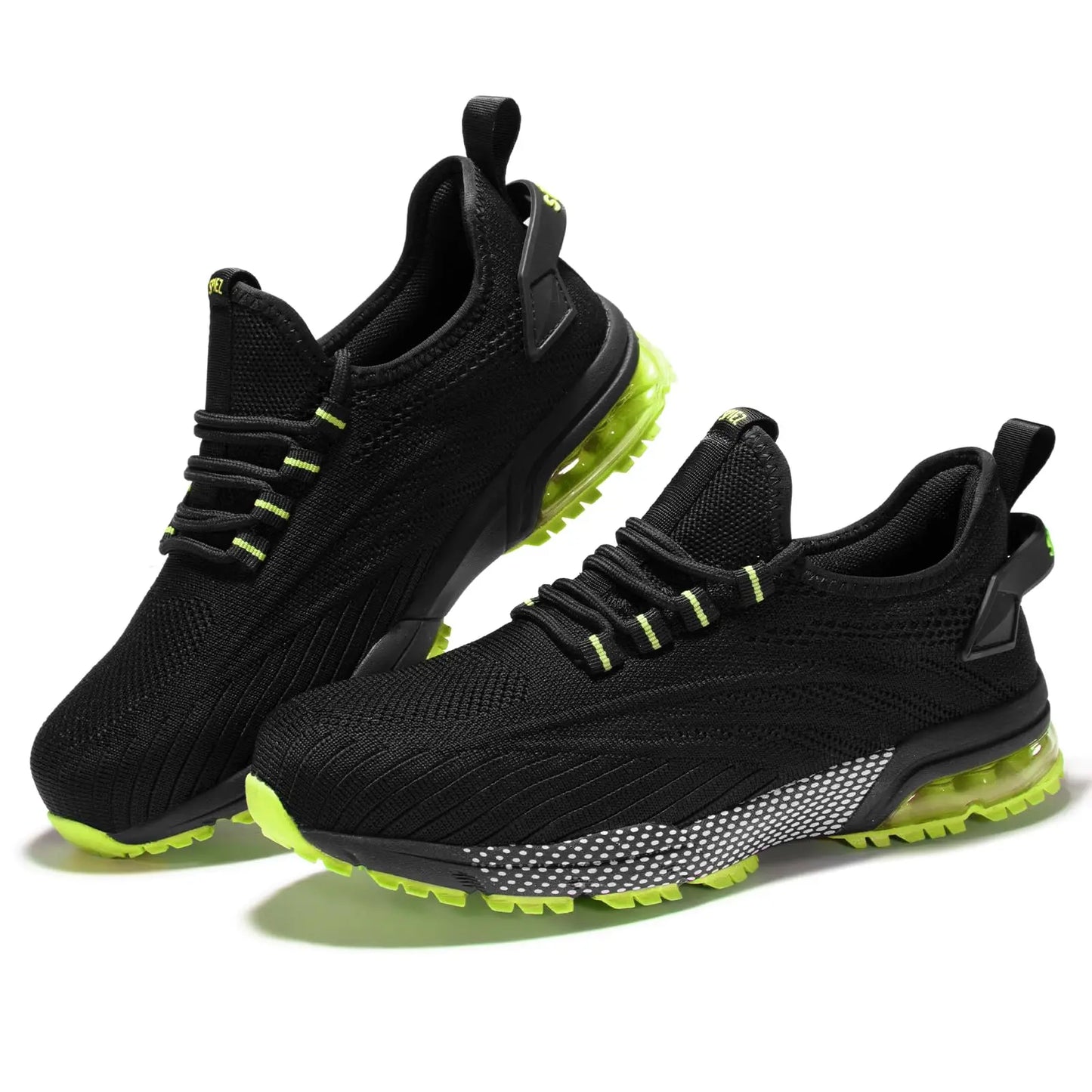 Safety Shoes for Men Women, Air Cushion Composite Toe Work Shoes, Lightweight Breathable Slip On Utility Sneakers