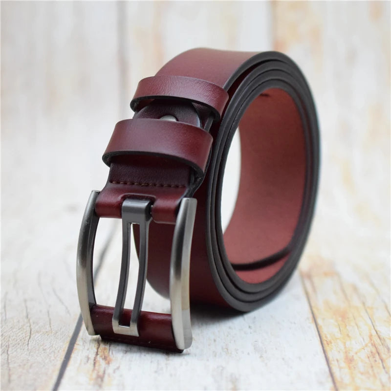 Genuine Leather Belt High Quality  Vintage  90-125CM