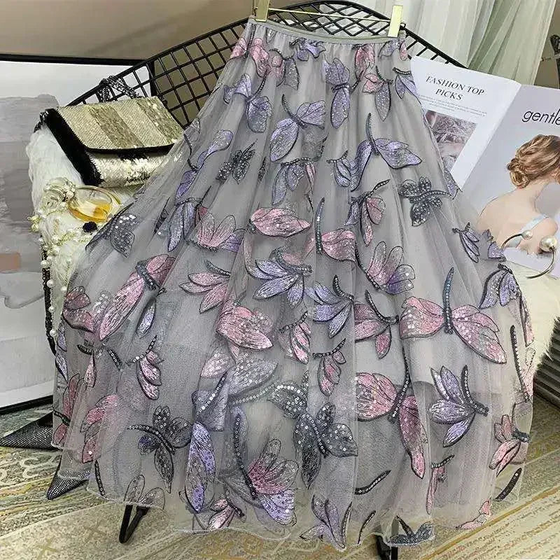 Vintage Long Skirt Ethnic Style