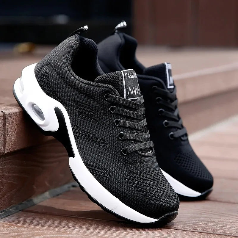 Sneakers Outdoor Running Air Cushion Sport Shoes Increase Height Breathable Walk Shoes