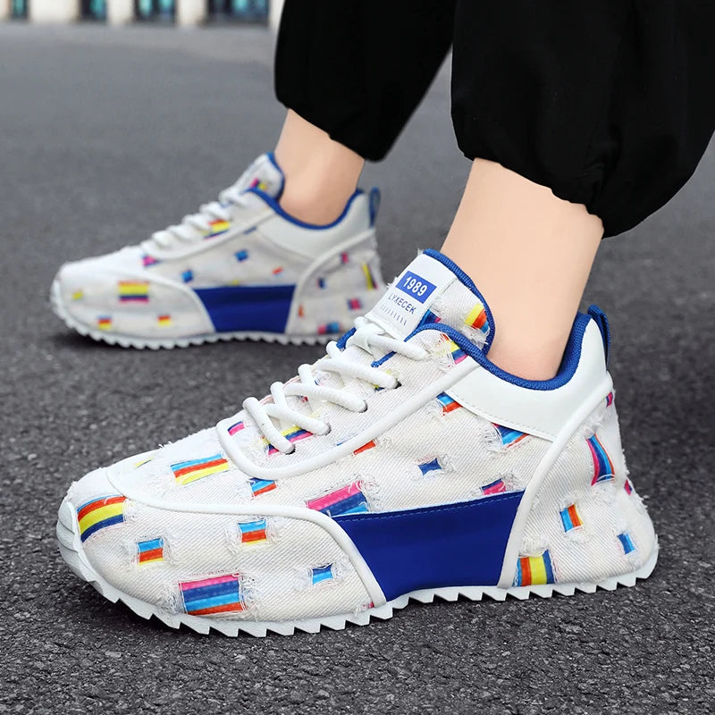 Men's casual, lightweight, breathable, comfortable, fashionable sports shoes with soft soles, wear-resistant, anti slip