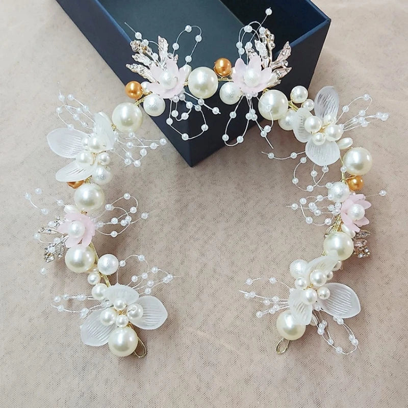 Pearl Crystal  Headband Hairband Rhinestone  Hair Accessories Jewelry Vine For Women