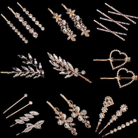 Fashion Barrettes Clear Crystal Women Hair Ornaments Hair Pins Women Hair Clips  Hair Jewelry Accessories