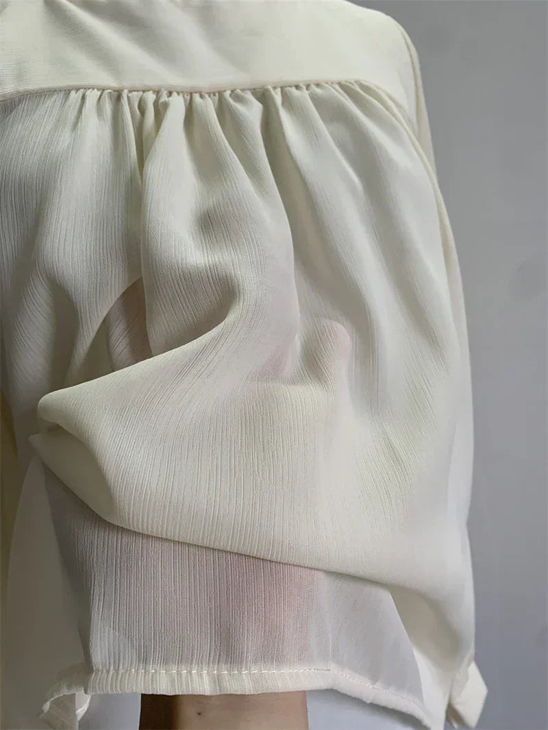 Chic Elegant Square Neck Women Blouse