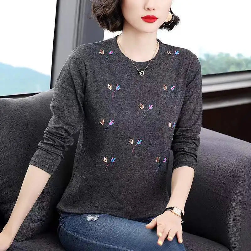 Fashion Printed O-Neck  Casual Pullovers