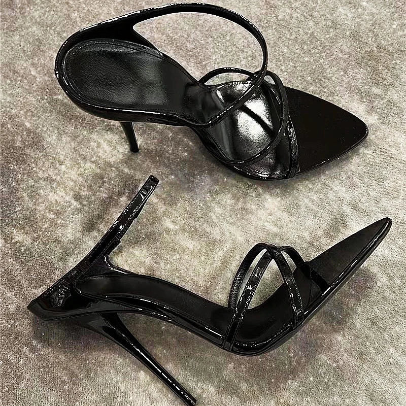 High Heels Women's Stiletto Heel Pointed Strap Rear Empty Sandals Sexy Open Toe Sandals