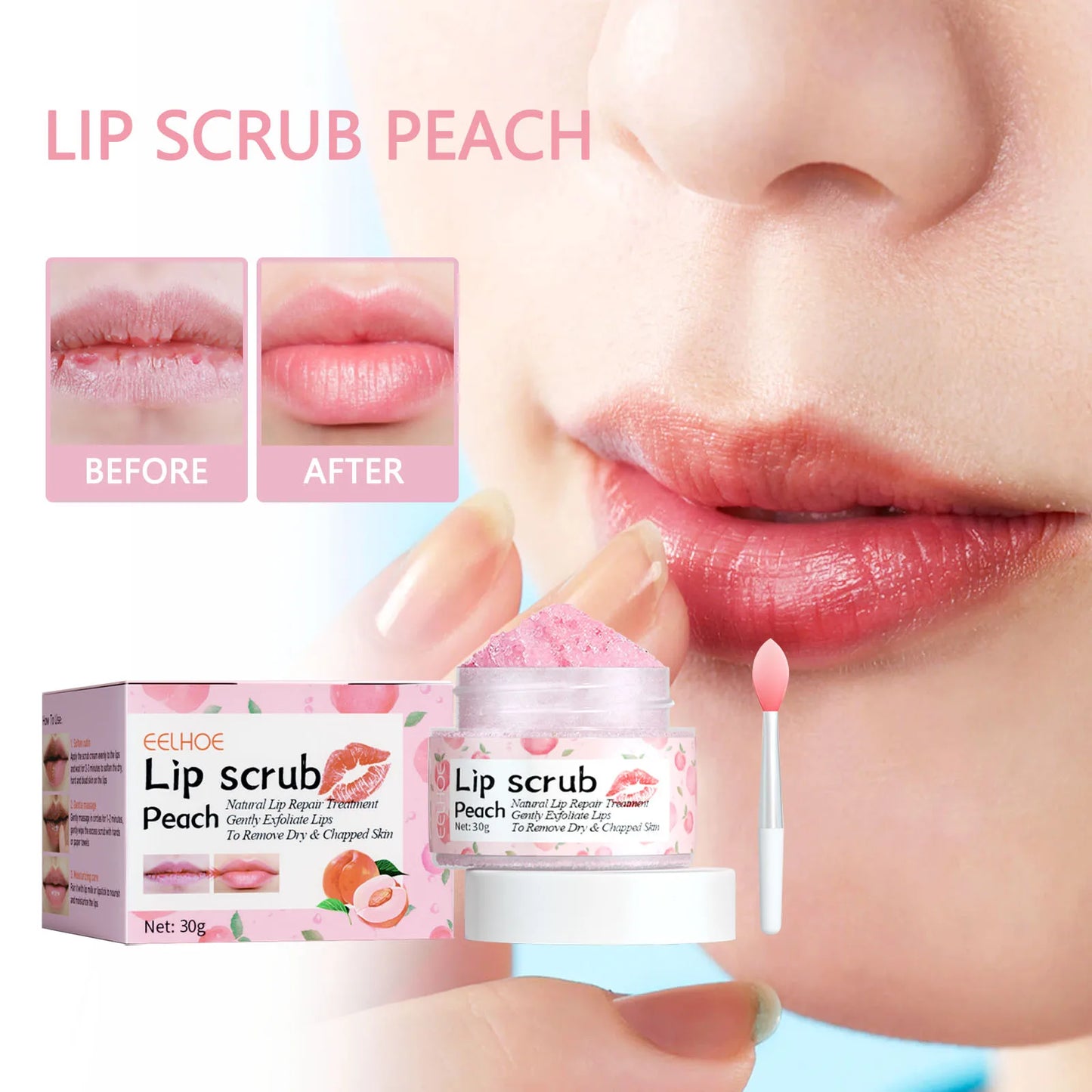 Pink Lips Scrub Exfoliator Dead Skin Removal  Fade Lip Lines Anti Dryness