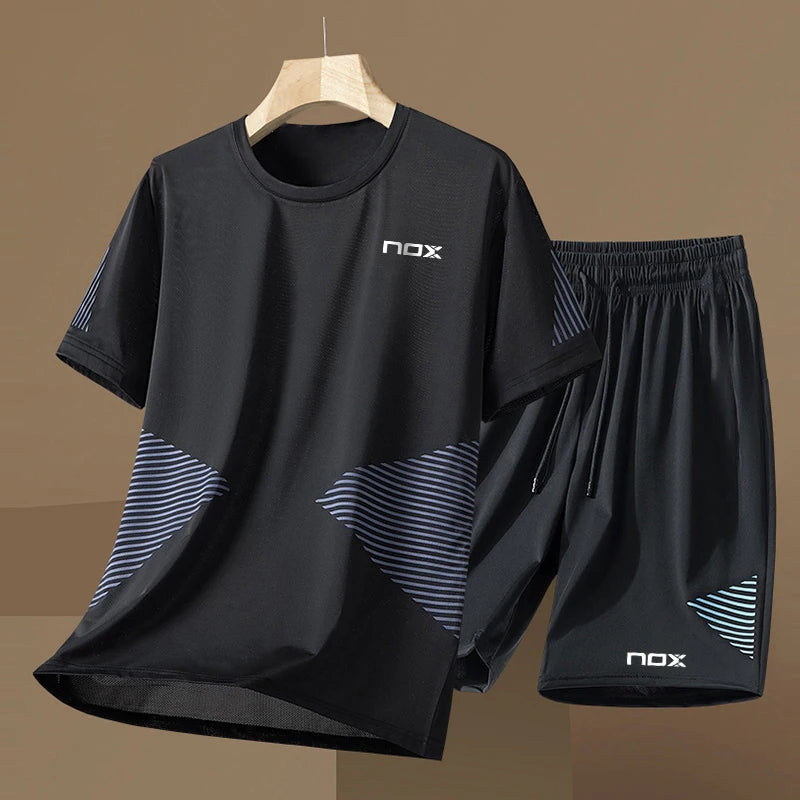 Boutique Sportswear Men's Tennis Sportswear Fitness Short-sleeved Summer Round Neck T-shirt Shorts Men's Suit