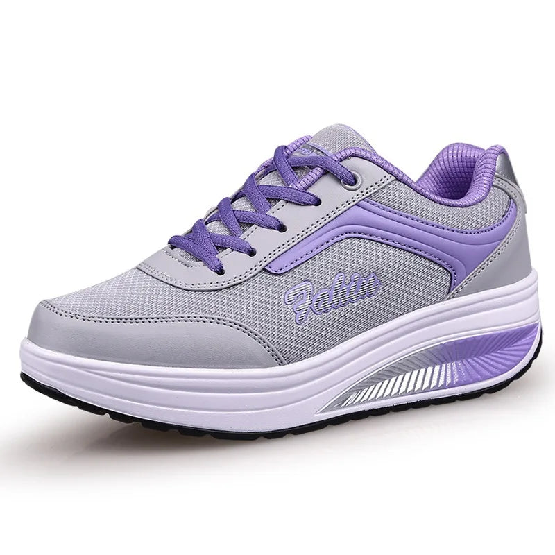 Slope Heel Sneakers Breathable  Shoes Swinging Shoes Fitness Shoes
