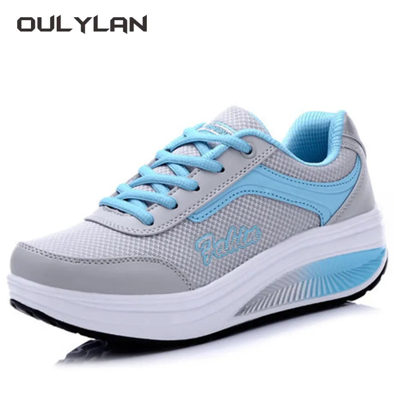 Slope Heel Sneakers Breathable  Shoes Swinging Shoes Fitness Shoes