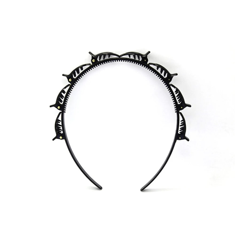 Double Bangs Hairstyle Hair Clips Hairpin Head Hoop Twist Plait Clip Front Hairclips Hair Hoop Women Headband Headwear