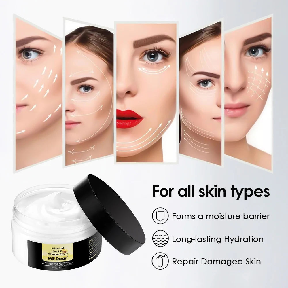 Collagen Snail Mucin 92% Repair Face Cream Face Lifting Anti-aging Fade Fine Lines