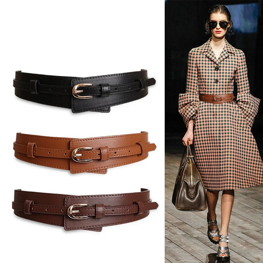 Wide Belt Style Genuine Leather Belt