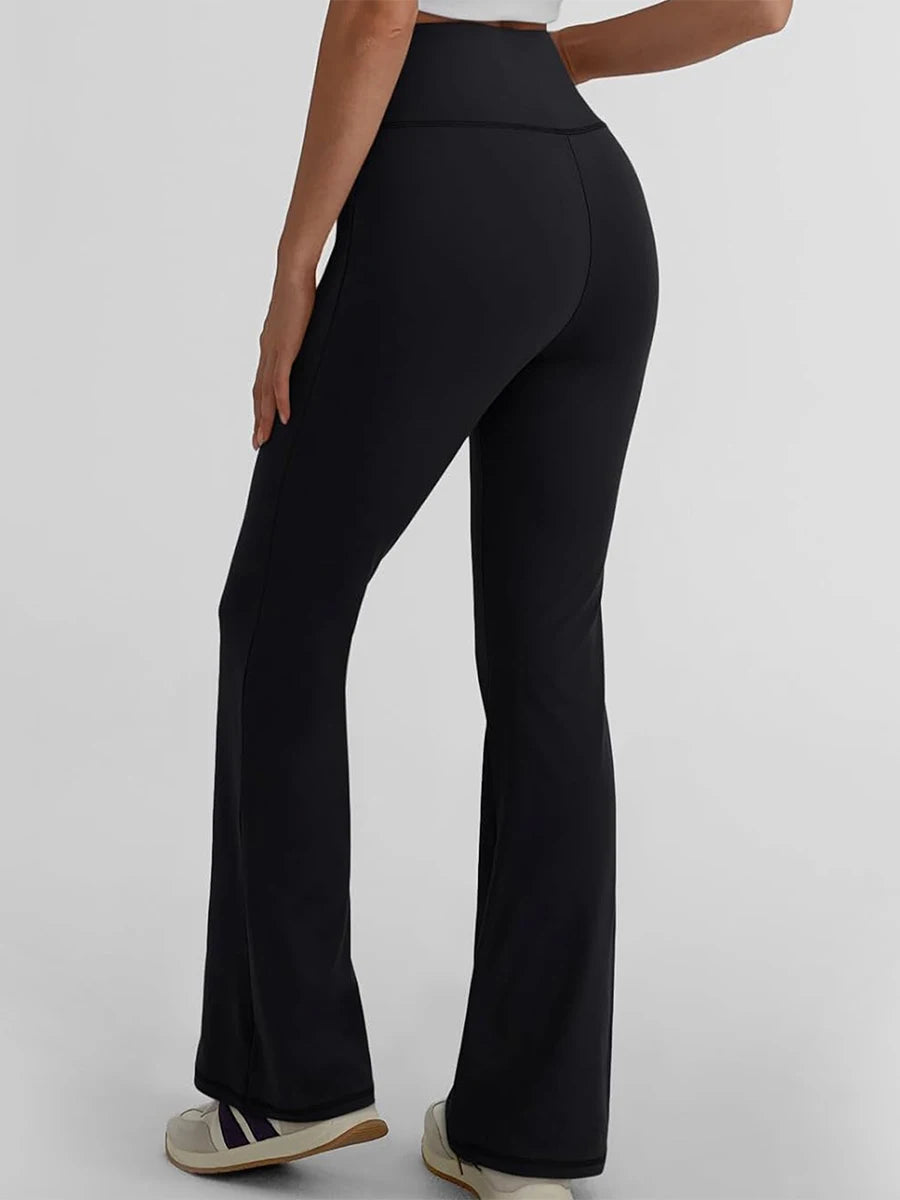High Waist Yoga Leggings with Tummy Control and Flare Leg Design for Bootcut Style