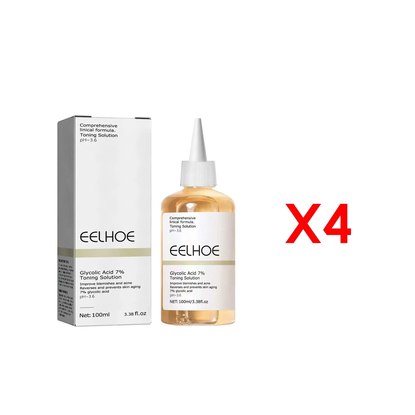 Glycolic Acid Toner 7% Toning Solution Moisturize Smoothing Skin Care Toner