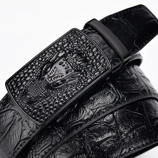 Fashion Alloy Women Belts  Luxury for Genuine Leather Style Pin Buckle Jeans Decorative Retro Punk