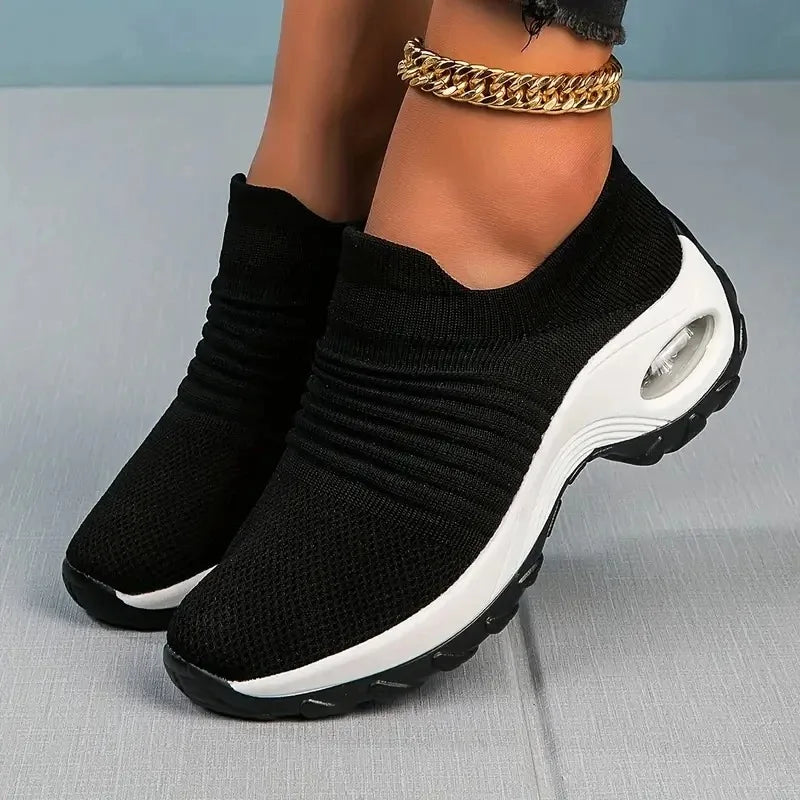 Running Training Sneakers Air Cushion Causal Sport Shoes Slip On Walking  Shoes