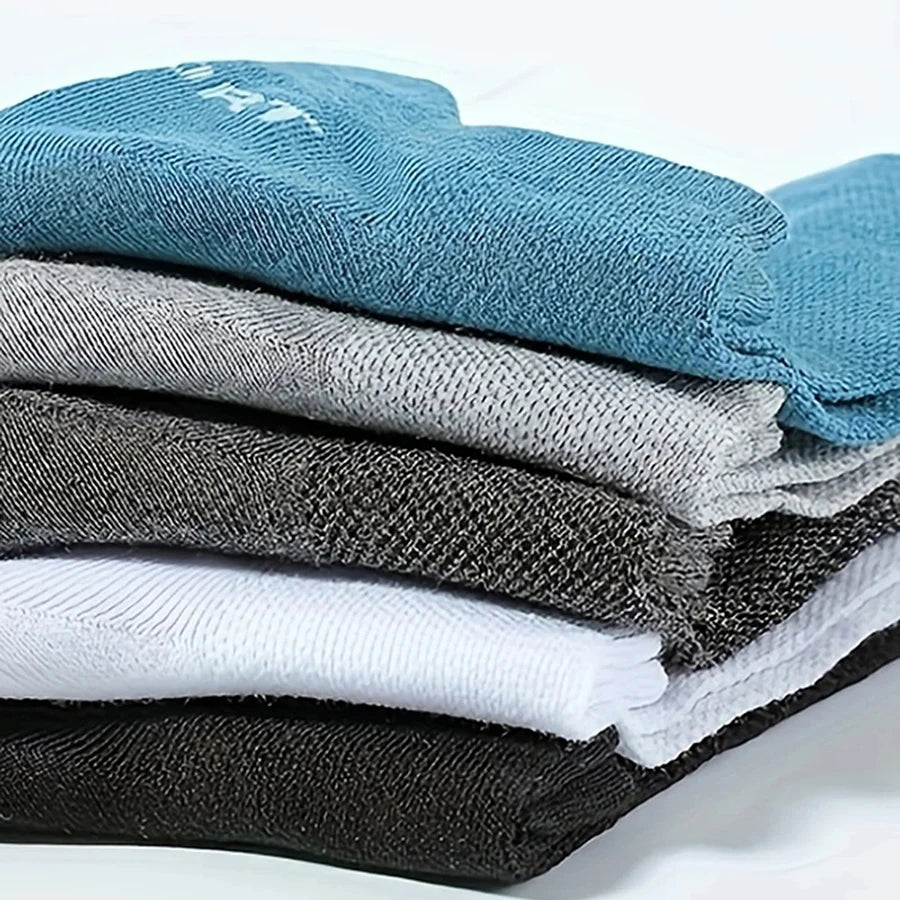 10/20 Pairs Men Short Socks Trendy High-Quality Low Cut Round Neck Ankle Socks Mesh Breathable Sports Casual Men Boat Socks
